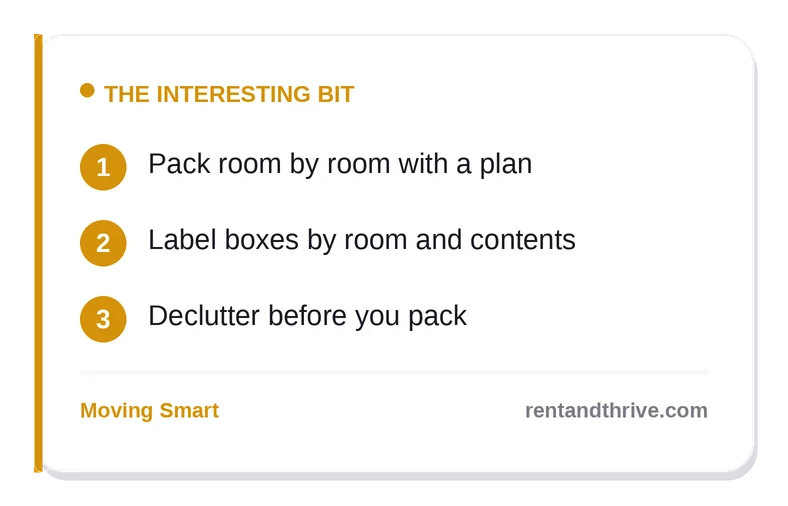 How to Pack an Entire Apartment in One Weekend – key takeaways
