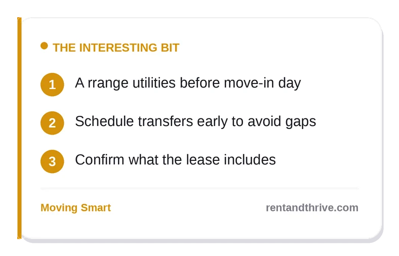 Utility Setup Guide: Everything to Arrange Before Moving In – key takeaways