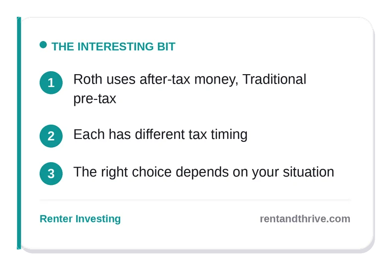Roth IRA vs. Traditional IRA: Which Is Better for Renters? – key takeaways
