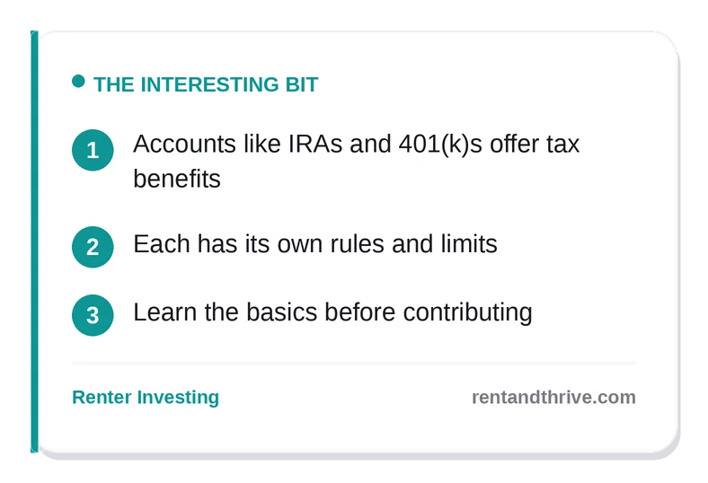 Tax-Advantaged Accounts Every Renter Should Know About – key takeaways