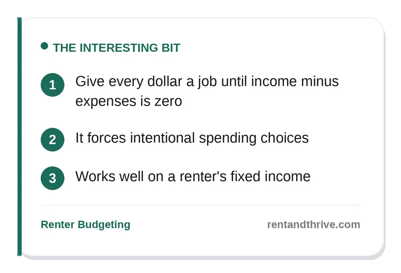 How to Build a Zero-Based Budget on a Renter's Income – key takeaways