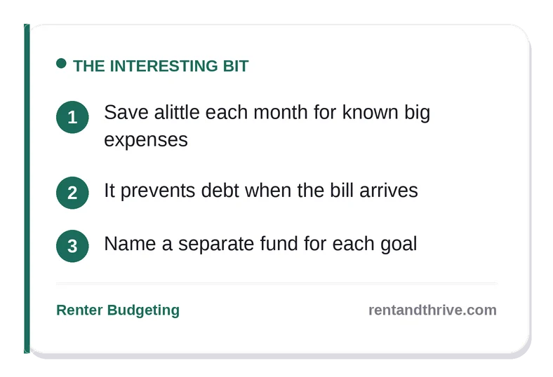 Sinking Funds Explained: How Renters Can Prepare for Big Expenses – key takeaways