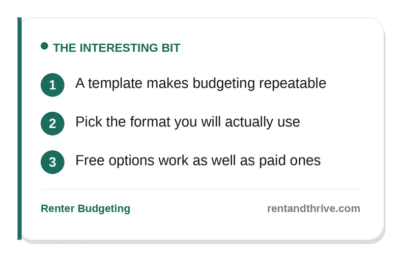 Renter Budget Templates: The 5 Best Free Options – key takeaways