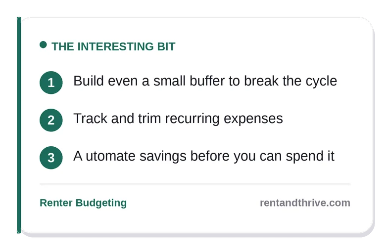 How to Stop Living Paycheck to Paycheck as a Renter – key takeaways