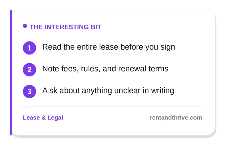 What Every Renter Should Read Before Signing a Lease – key takeaways