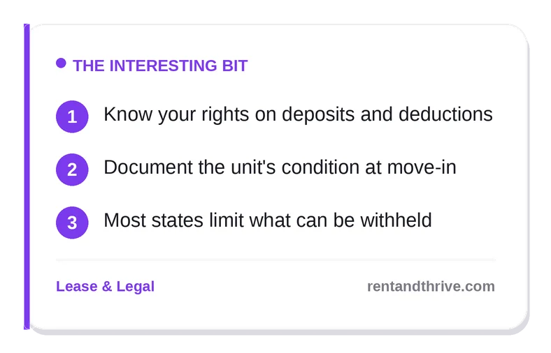 Security Deposits: Your Rights, Deductions, and How to Get It Back – key takeaways